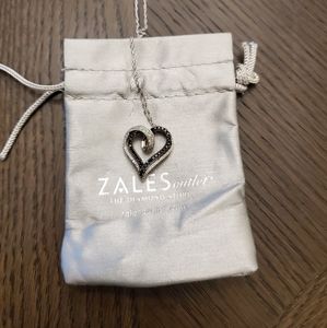 1/2 CT Enhanced black and white diamond heart shap